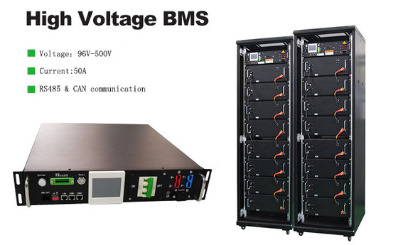 96S BMS Sistema di gestione della batteria Lifepo4 BMS 120V 144V 192V 240V 384V 480V 50A Relay BMS Con comunicazione CAN RS485
