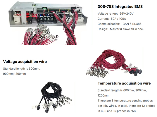 GCE Sistema integrato di gestione della batteria BMS 75S 240V 100A BMS compatibile con Goodwe SOFAR GROWATT DEYE Inverter