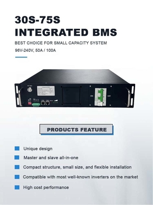 BMS ad alta tensione 75S 240V 50A BMS integrato con funzione parallela per batterie al litio soluzione di alimentazione per BESS