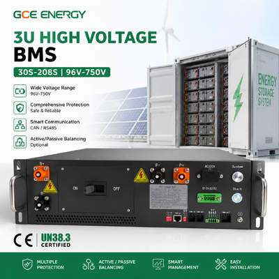 Sistema di gestione delle batterie al litio ad alta tensione BMS GCE Master Slave HV BMS 120S 144S 160S 192S 120V-750V 125A per il sistema di accumulo di energia solare ESS BESS